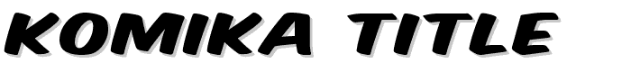Komika Title - Wide font